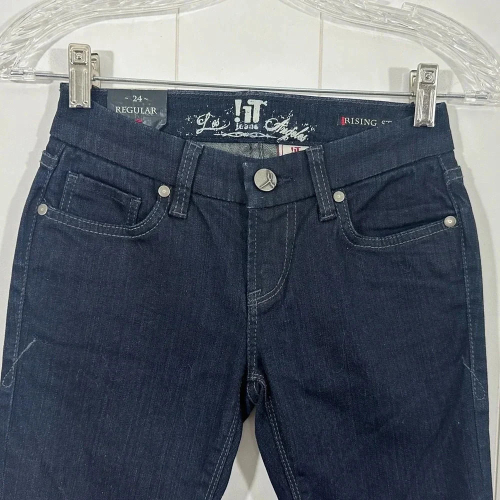 NEW !IT JEANS LOS ANGELES Rising Starlet Denim Blue Jeans Skinny Leg Sz 24 - Picture 2 of 10